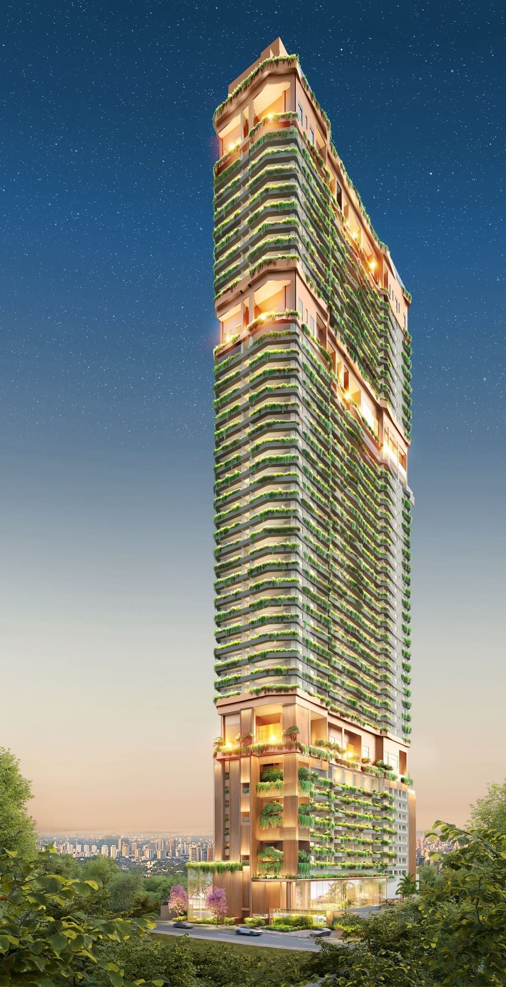 Empreendimento residencial On The Sky Bela Cintra de Marcel Wanders em São Paulo, representado no Brasil pela Light Human Brands